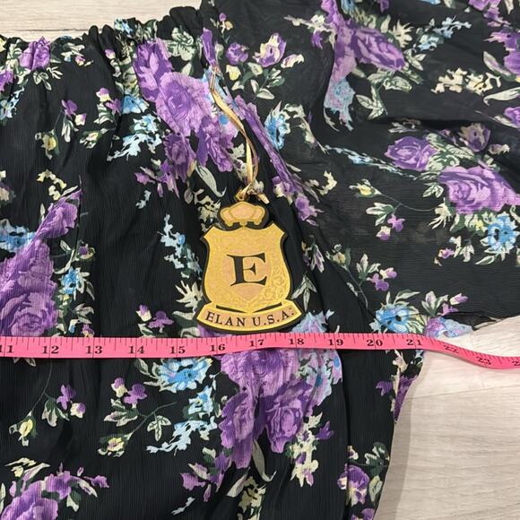 ELAN USA NWT Floral On/ Off shoulder Top with adjustable upper strap. - Picture 7 of 9